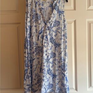 Lilly Pulitzer Blue and White Floral Top